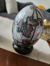 Large Chinese Ceramic Egg, Hand Painted, Egg Figurine, Beautiful Condition picture