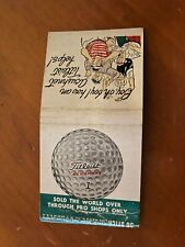 Vintage Golf Matchbook Cover Lion Match TITLEIST ACUSHNET picture