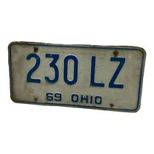 Old License Plate RUSTY CRUSTY  Woppity Bent - Ohio 1969 Plate no. 230 LZ picture
