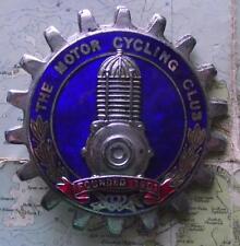 Vintage Chrome Enamel Car Mascot  : The Motor Cycling Club : Cylinder Head B picture
