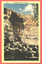 MONTEZUMA CASTLE, ARIZONA – CLIFF DWELLING - 1943 Linen Postcard picture