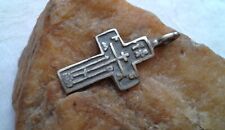 RARE ANTIQUE c.18th CENTURY ORTHODOX OLD BELIEVERS CROSS with JESUS PRAYER TEXT picture
