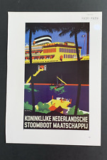 1930s Royal Netherlands Steamboat Company Repro Vtg Print Ad  13inx9in picture
