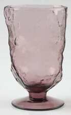 Morgantown Crinkle Glass Amethyst Water Goblet 405473 picture