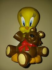 Vintage Looney Tunes Tweety Six Flags 1992 Figurine Coin Piggy Bank Statue Rare picture