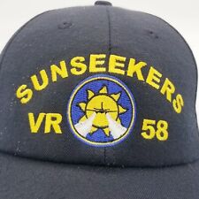 SunSeekers VR58 Squadron Cap Hat USA 🇺🇸 Navy Black Embroidered VR 58 Strap  picture