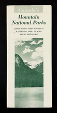 1963 Canada Mountain National Parks Vintage Travel Info Brochure Map Revelstoke picture