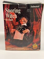 Vintage Gemmy Animated Snoring Witch In Chair Halloween Tested Works - In Box picture