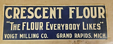Antique Crescent Flour Advertisement Sign Bakery Grand Rapids Michigan  A picture