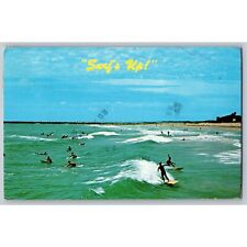 VTG Postcard  Posted 1984  Florida Surf's Up Coast is the  greatest #492 picture