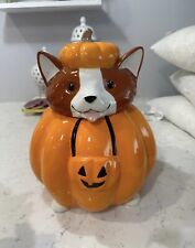 New Fox and Pumpkin Cookie Jar Halloween  Cookie Jar picture