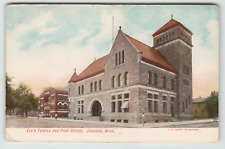 Postcard Vintage 1912 Elks Club Home Temple in Jackson, MI. picture
