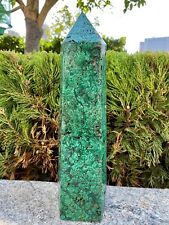 11.15LB TOP Natural malachite quartz obelisk crystal wand point tower healing picture