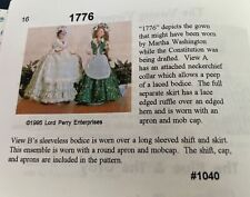 Vintage Histrionical Lord Perry Fashion Doll “1776” Pattern #1040 picture