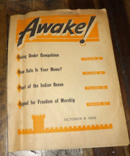 Awake watchtower magazine October 8, 1959 picture