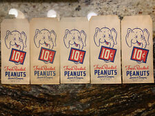 Vintage Circus Fresh Roasted Peanuts Bag Lummis & Co Philadelphia NOS 10 Cents picture