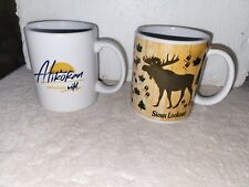 LOT OF 2 CANADIAN COFFEE MUGS ATIKOKAN +SIOUX LOOKOUT, ONTARIO GUC SEE PICS picture