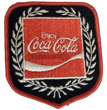 Vintage New Old Stock ‘Enjoy Coca Cola’ Quality Embroidered Patch with Wreath picture