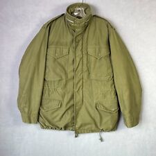 Vintage Military Coat Adult Small Green Distressed Liner Cold Weather Field 80s picture