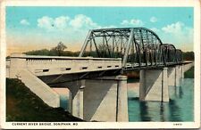 Doniphan MO Current River Bridge Vintage Postcard 1929 Motors Family picture