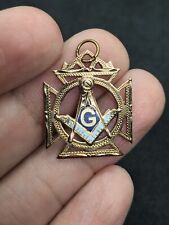 Vintage Freemason Masonic 14K Gold Pendant picture