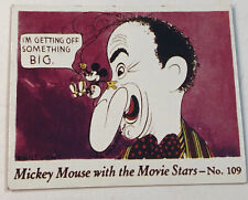 Reissue Of Rare #109 Mickey Mouse with the Movie Stars (Jimmy Durante) Rare picture
