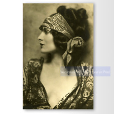 1920's Hollywood, Evelyn Brent, Head Scarf Flapper Era Art Deco Photo Print picture