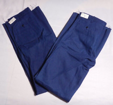 NWT Vintage DEADSTOCK TWO PAIRS 1980s US Navy Denim Dungarees Pants Size 32 X 36 picture