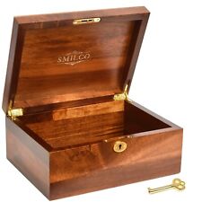Smilco Wooden Storage Box with Hinged Lid Acacia Wood Hand-Crafted Wooden Box... picture