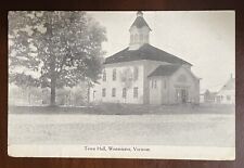 Westminster Vermont VT Town Hall 1910 Antique Postcard picture