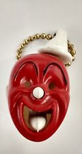 1940's - 50's Vintage Celluloid Clown Plastic Keychain w/ Popping Tongue & Nose picture