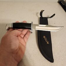 Vtg 1972-1986 Buck 119 3-Line Fixed Blade Hunting Knife With Sheath picture