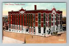 Topeka KS-Kansas, Hotel Throop, Exterior, Scenic View, Vintage Postcard picture