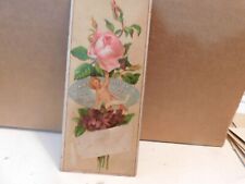 1800's Trade Card Flowers W/ Cherub  Eastman's Fine Perfumes picture
