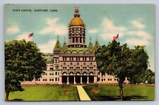 Postcard Connecticut Hartford State Capitol Linen 1944 C153 picture