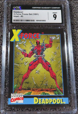 1991 Impel MARVEL Comics X-FORCE #3 DEADPOOL Rookie Promo Card - CGC 9 MINT picture