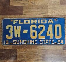Original 1954 Vintage Florida License Plate Tag picture