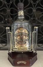 Vintage Chivas Regal Swinging Bottle Cradle w/ Original Bottle picture