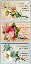 1880's SET/3 BALTIMORE MD*FITZGERALD'S FINE ART GALLERIES*CHARLES ST*TRADE CARDS picture