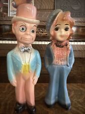 1940 s CARNIVAL CHALK WARE CHARLIE McCARTHY  w/ Glitter ~ Superb picture