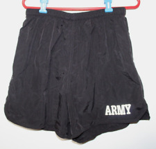 Army PT Shorts PFU Large Physical Fitness Training Black US Lined Workout picture