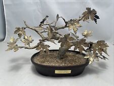 Bovano of Cheshire, Conn. Brass Topiary Oak Tree With Leaves In Pot 14x7 In. picture