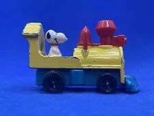 RARE 1958 Vintage SNOOPY Diecast & Plastic Miniature Yellow Toy Train by AVIVA picture