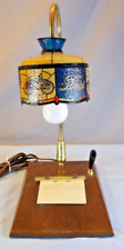 VINTAGE FORD DEALER LAMP ~ PLASTIC SHADE ~ NOTEPAD & PEN HOLDER ~ WOOD BASE picture