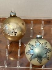 Vintage Shiny Brite  Stencil Mica Mercury Glass Christmas Ornaments 2024G picture