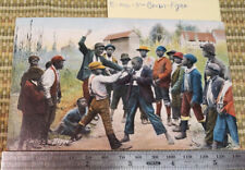 1908 Color Postcard 17 Negro Boys Fighting  Excellent condition. picture