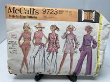 VTG 1969 McCall’s 9723 Sz 12 Bust 34 Swim Suit Outfits Patterns Dapper Retro picture