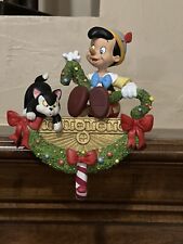 Retired Disney Pinocchio & Figaro Garland Christmas Stocking Hanger 29048 *READ* picture