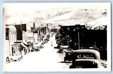 Cripple Creek Colorado CO Postcard RPPC Photo Main Street View Cars c1940's picture