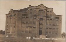 High School Gage Oklahoma RPPC c1910s Photo Postcard picture